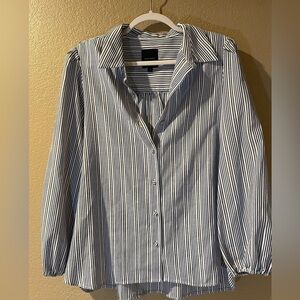 Alex Marie Blue and White Striped Shirt